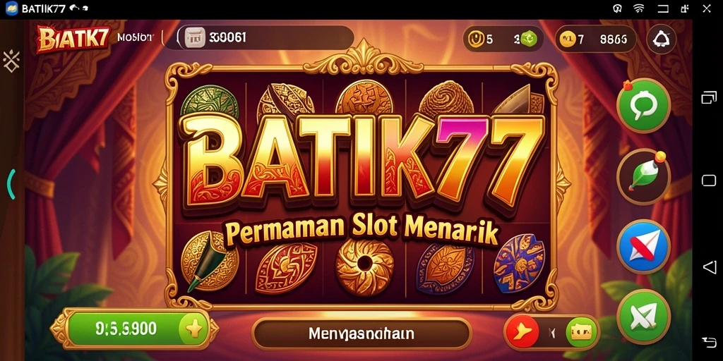 Screenshot menunjukkan gameplay mendebarkan dari permainan slot BATIK77.