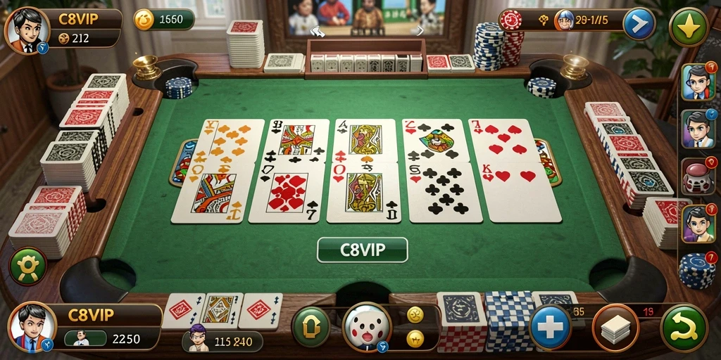 Gameplay mendebarkan dalam C8VIP dengan grafis menarik.