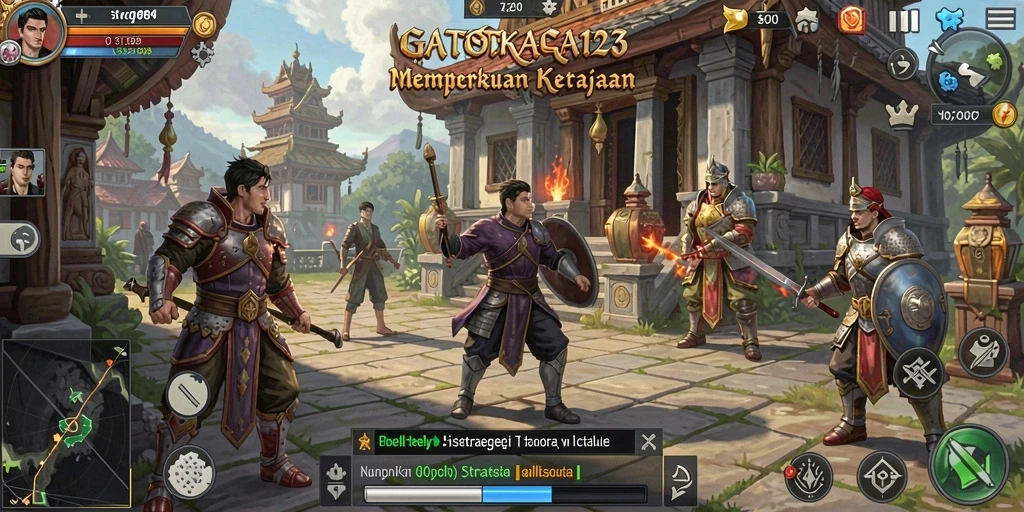 Tampilan gameplay strategis dan menegangkan di GATOTKACA123.