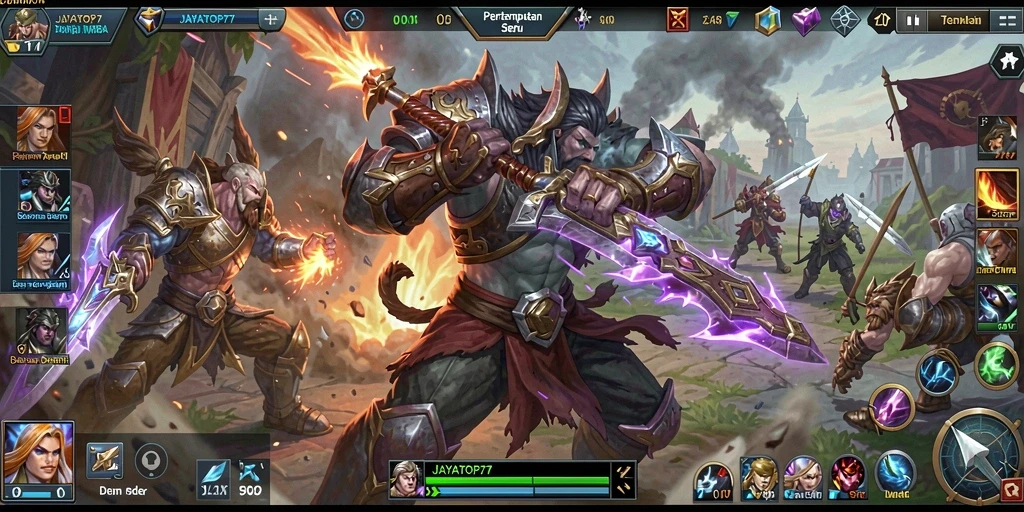 Screenshot gameplay JAYATOP77 yang penuh aksi seru.