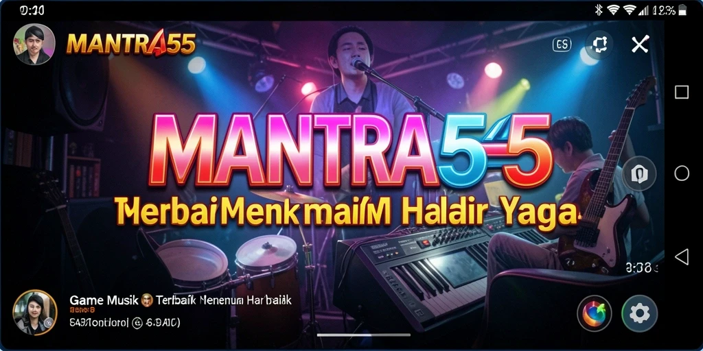 Tampilan gameplay menarik di <strong>MANTRA55</strong> dengan interaksi musik yang seru.
