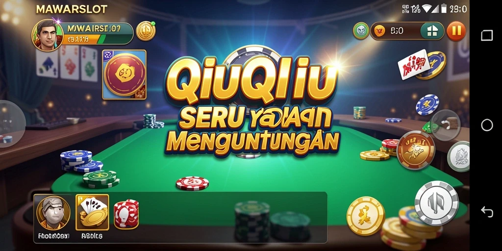 Tampilan gameplay seru dalam MAWARSLOT saat bermain QiuQiu.