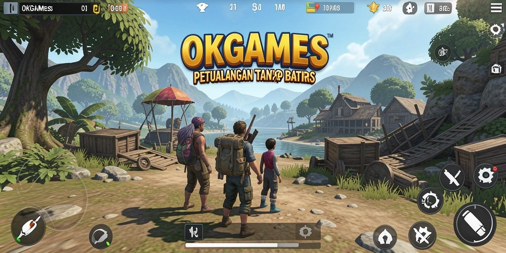 Tangkapan layar dari gameplay seru OKGAMES di dunia terbuka.